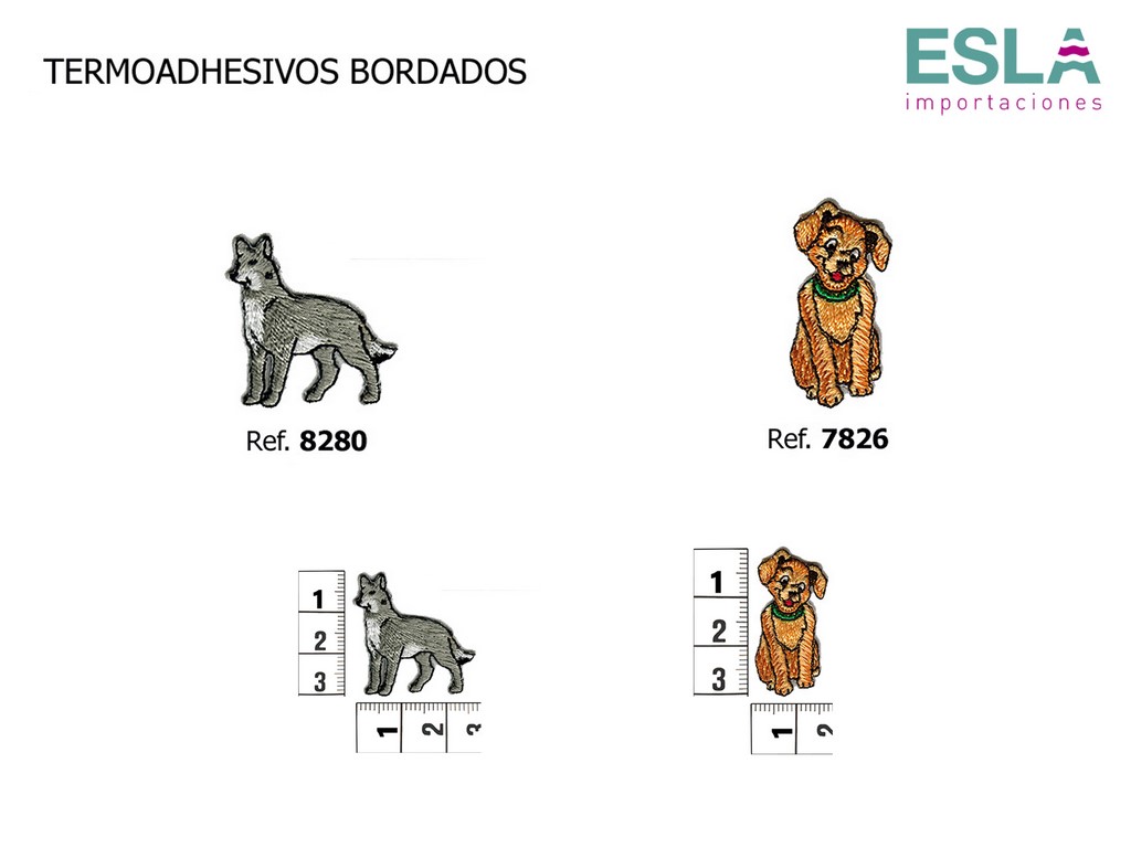 TERMOADHESIVO BORDADO LOBO 8280 PERRO 7826