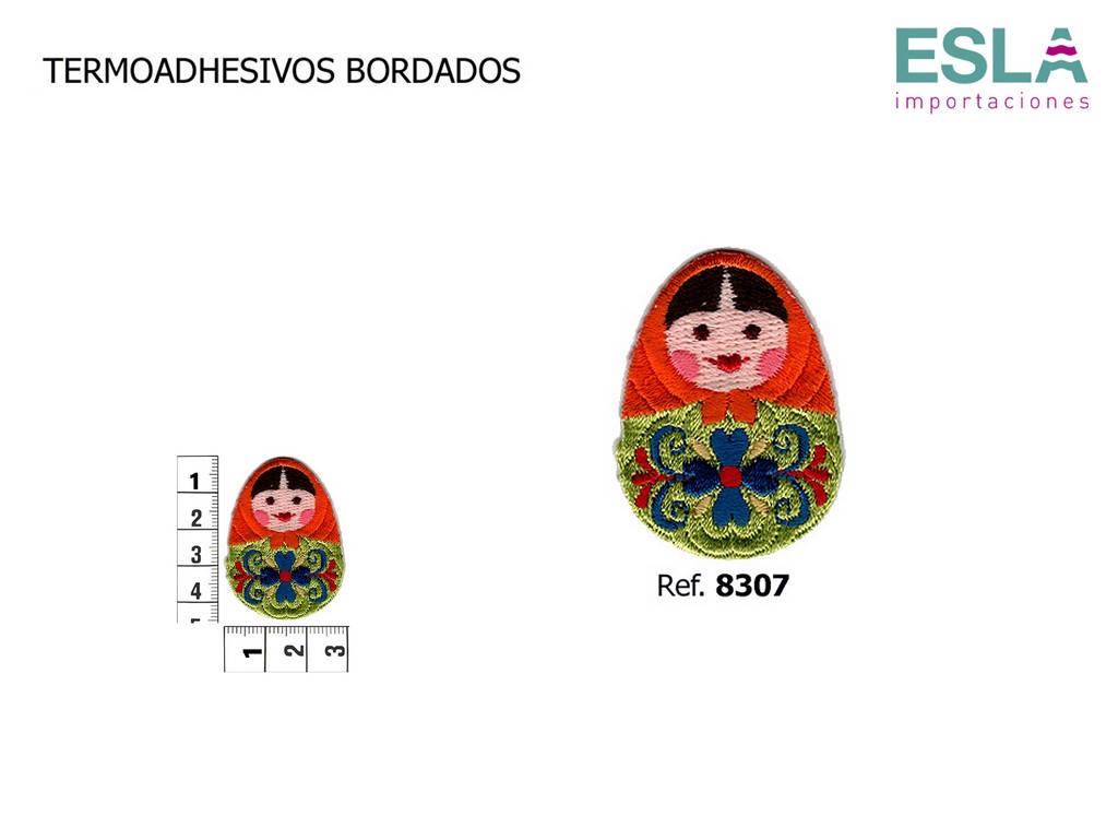 TERMOADHESIVO BORDADO MUÑECA MATRIOSKA 8307