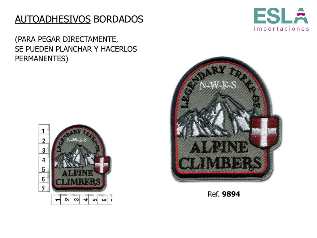 AUTOADHESIVO BORDADO ALPINE CLIMBERS 9894