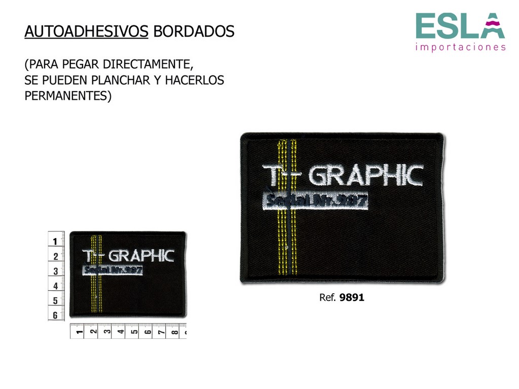 AUTOADHESIVO BORDADO GRAPHIC 9891