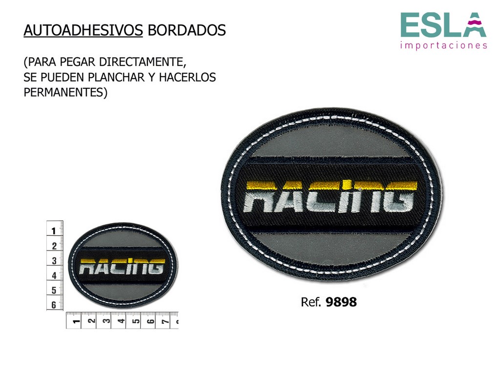 AUTOADHESIVO BORDADO RACING 9899