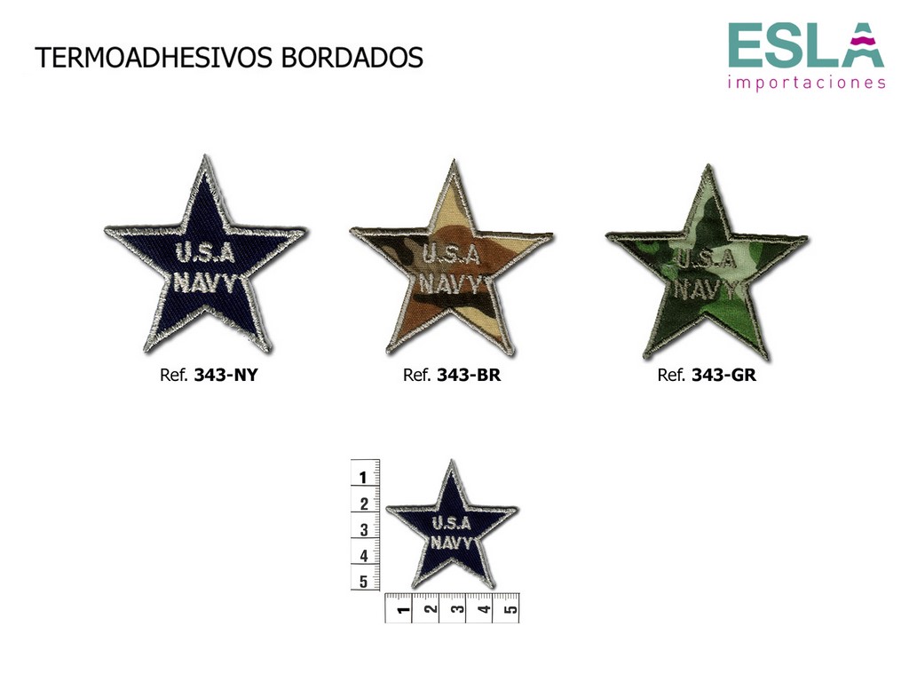 TERMOADHESIVO BORDADO ESTRELLA USA NAVY 343