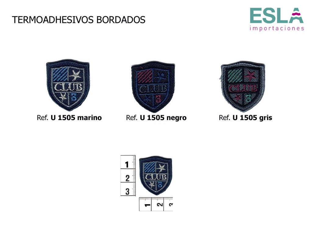 TERMOADHESIVO BORDADO INSIGNIA CLUB U1505