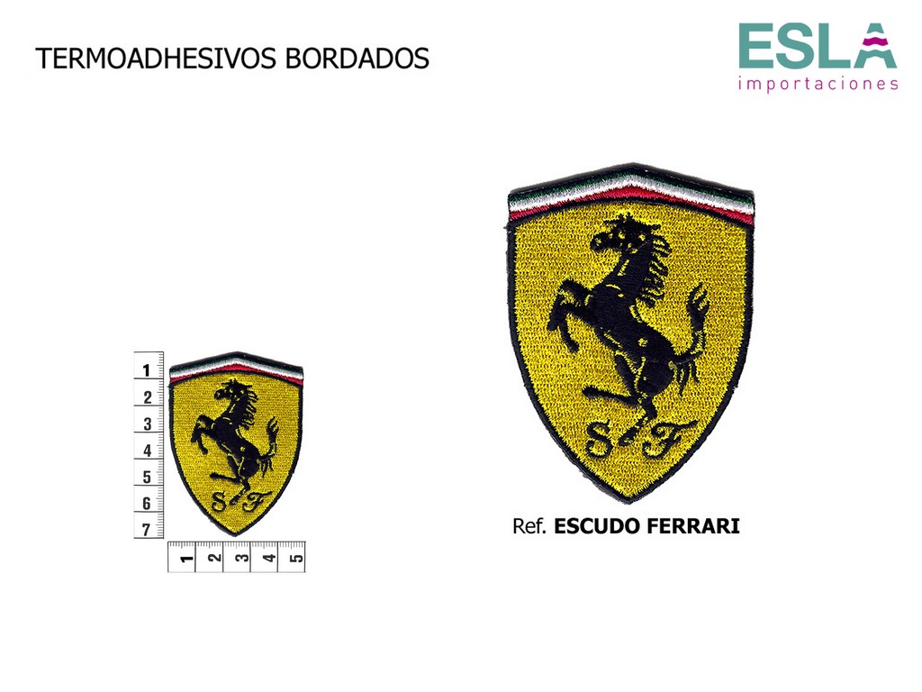 TERMOADHESIVO BORDADO ESCUDO FERRARI