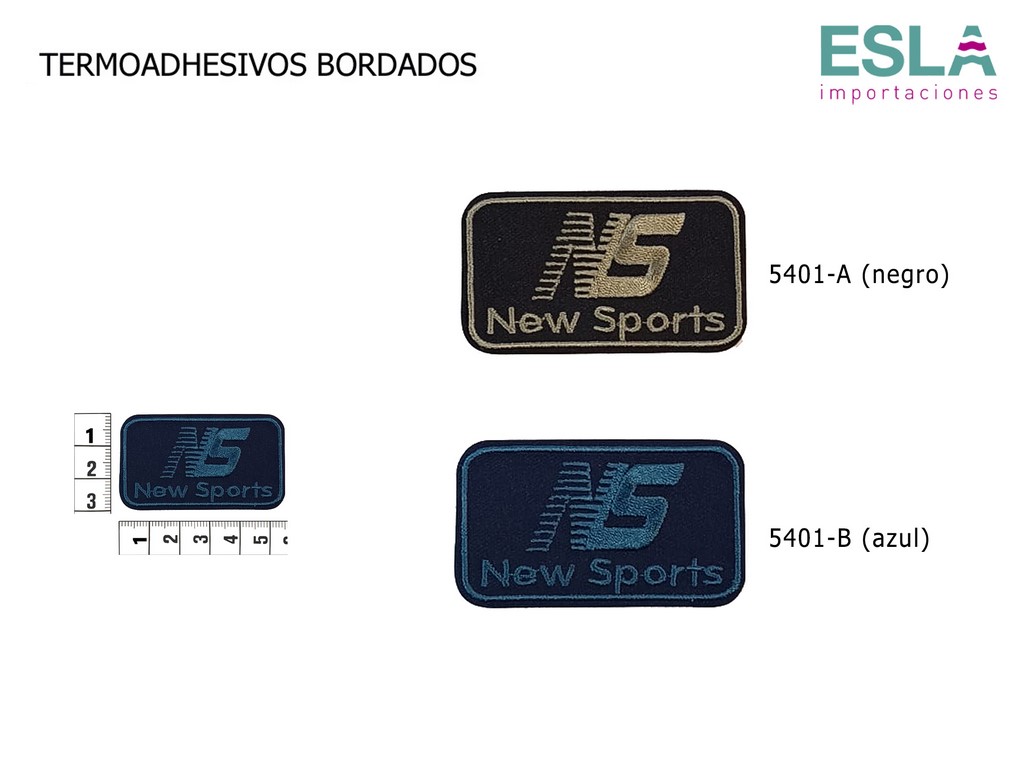 TERMOADHESIVO BORDADO NUEVOS DEPORTES NEW SPORTS 5401