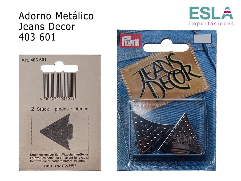 ADORNO METALICO JEANS DECOR 403601