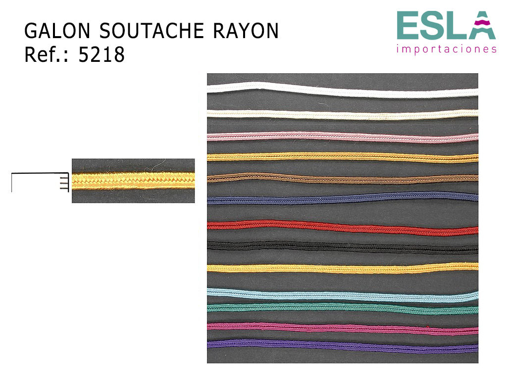 GALON SOUTACHE RAYON 5218 BIG