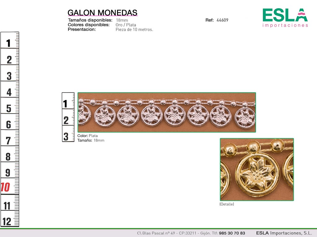 GALON MONEDAS 44609