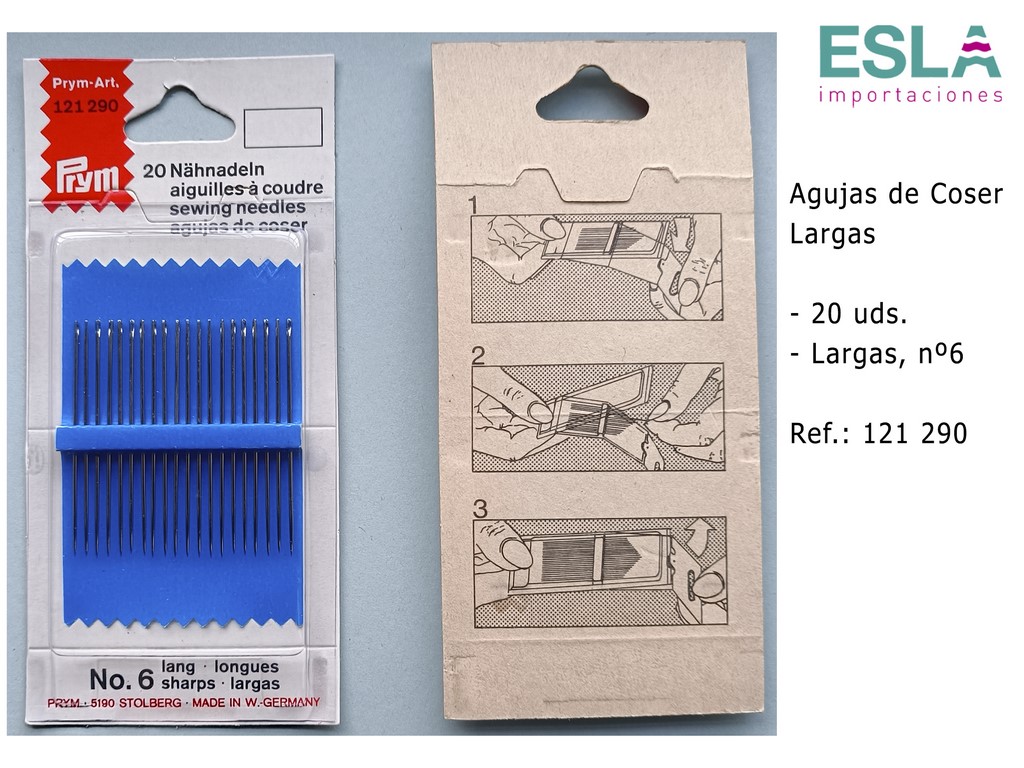 AGUJAS COSER LARGAS 121290