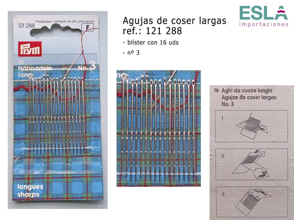 AGUJAS COSER LARGAS 121288