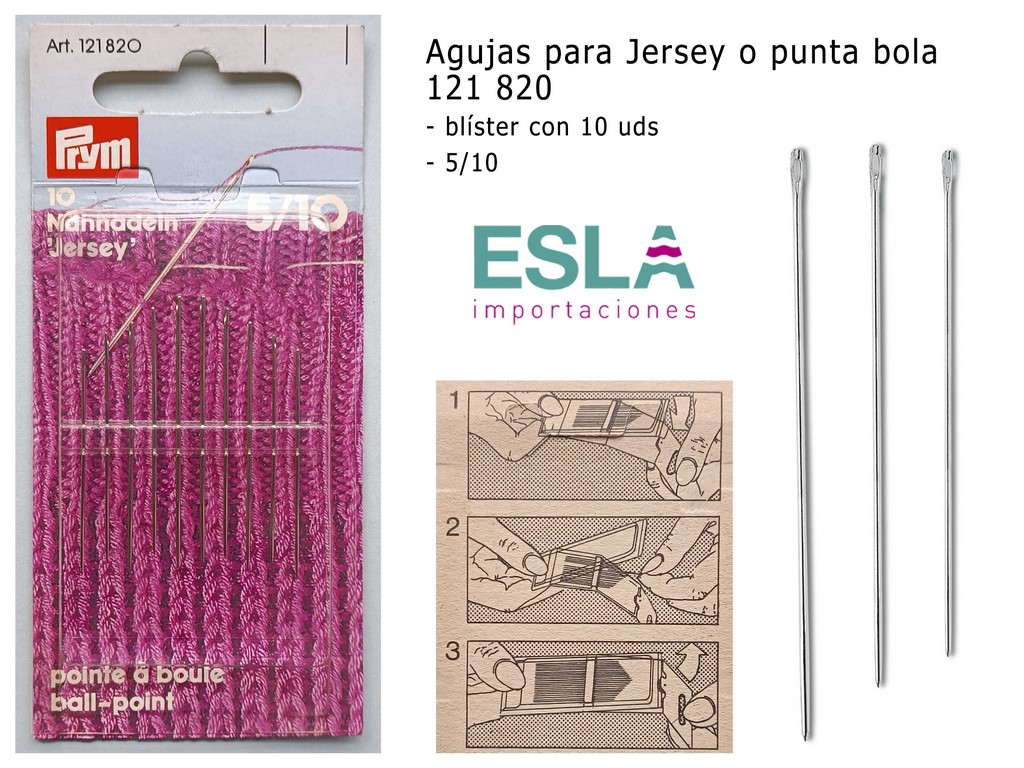 AGUJAS PUNTA BOLA PARA JERSEY 121820