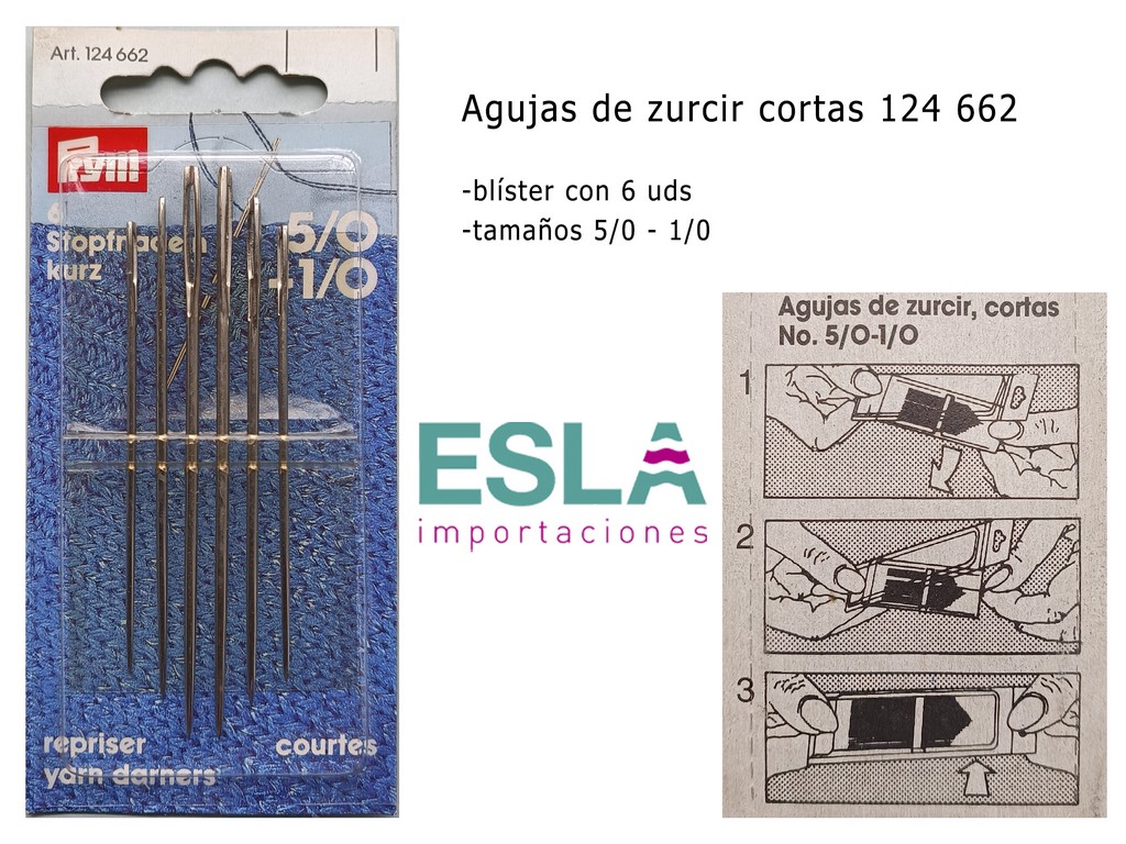 AGUJAS DE ZURCIR CORTAS 124662