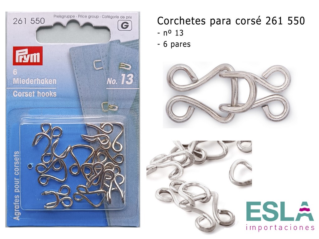 Esla Importaciones: Somos distribuidores de CORCHETES PARA CORSÉ 261550