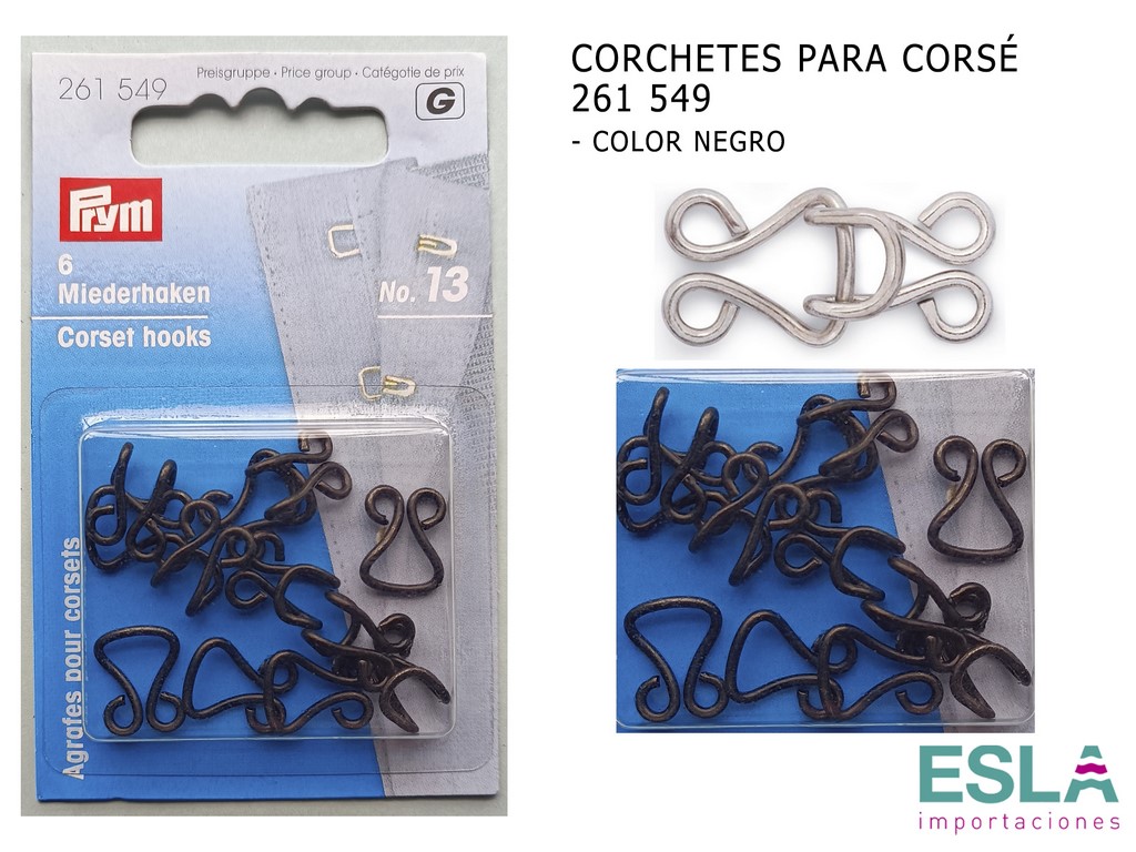 CORCHETES PARA CORSE NEGROS 261549