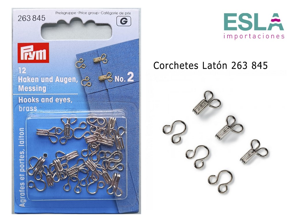 CORCHETES LATON PLATA 263845