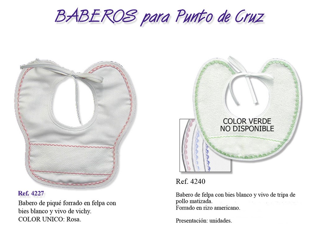 BABEROS PUNTO CRUZ 4227 Y 4240