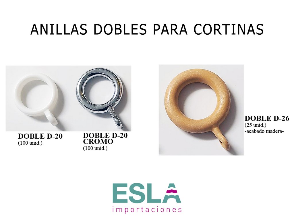 ANILLA DOBLE D-20 , DOBLE D-2O CROMO , DOBLE D-26