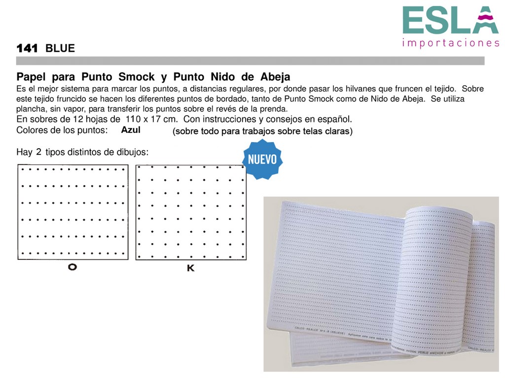 PAPEL PUNTO SMOCK 141 AZUL