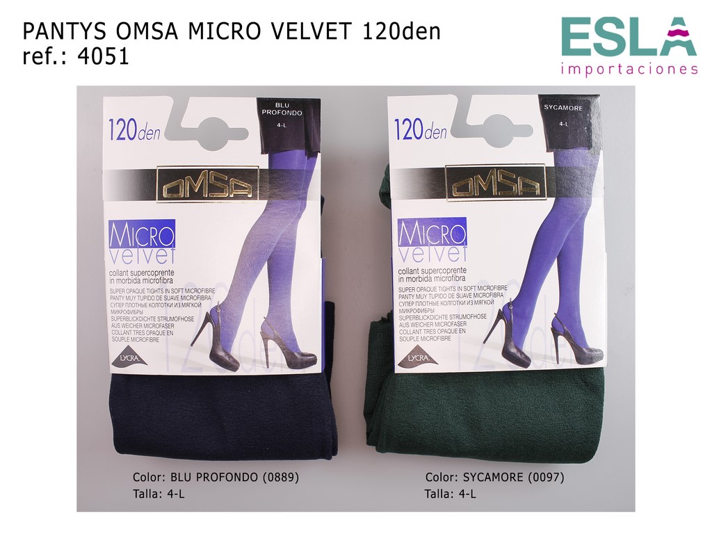 PANTYS OMSA MICRO VELVET 120DEN 4051