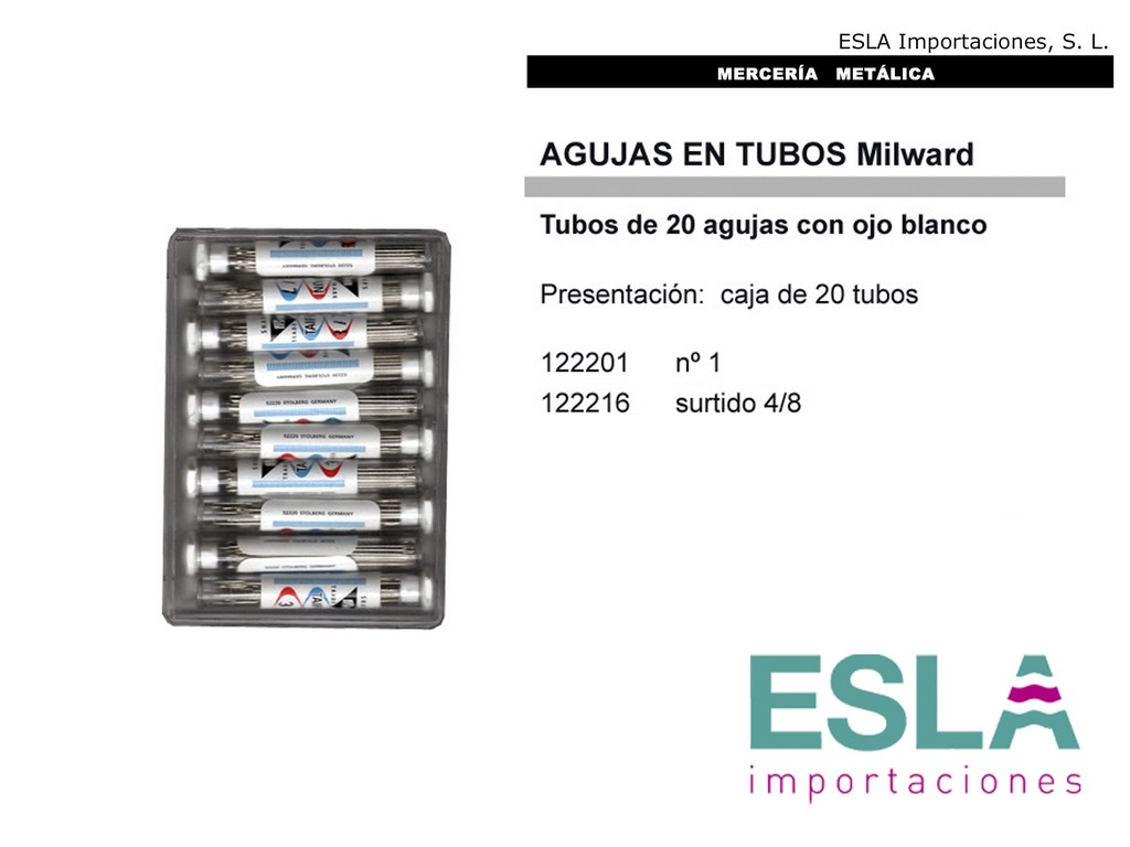 AGUJAS TUBO MILWARD 122201 ; 122216