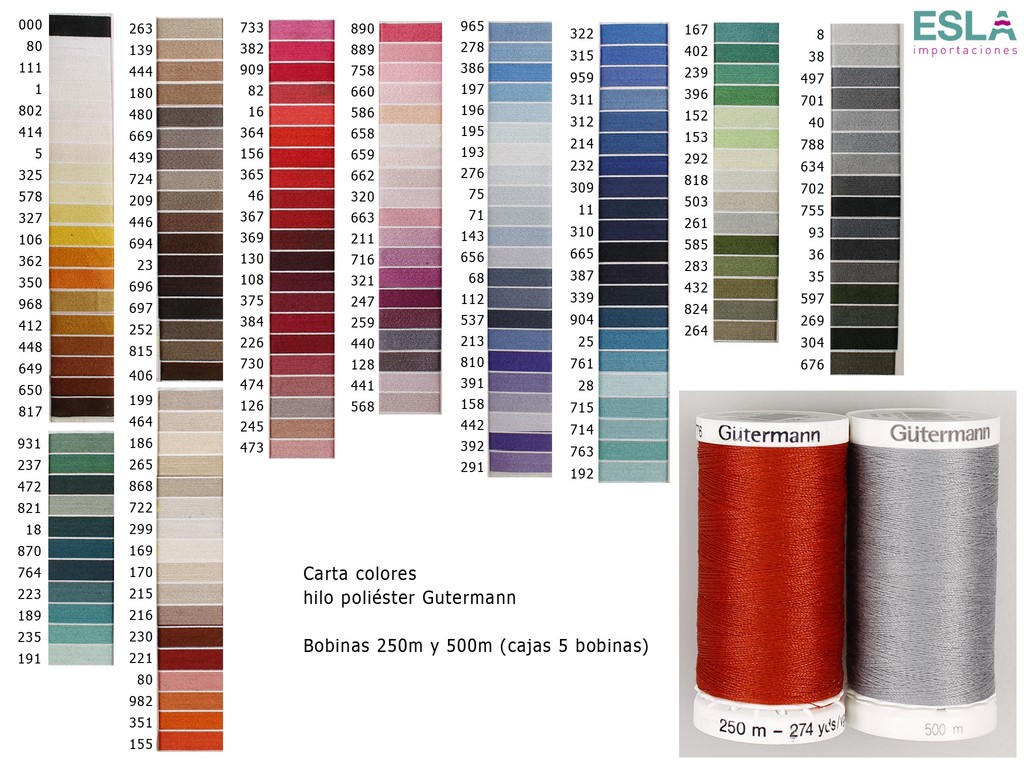 Gutermann Sew All Thread 250M 139 Colors 