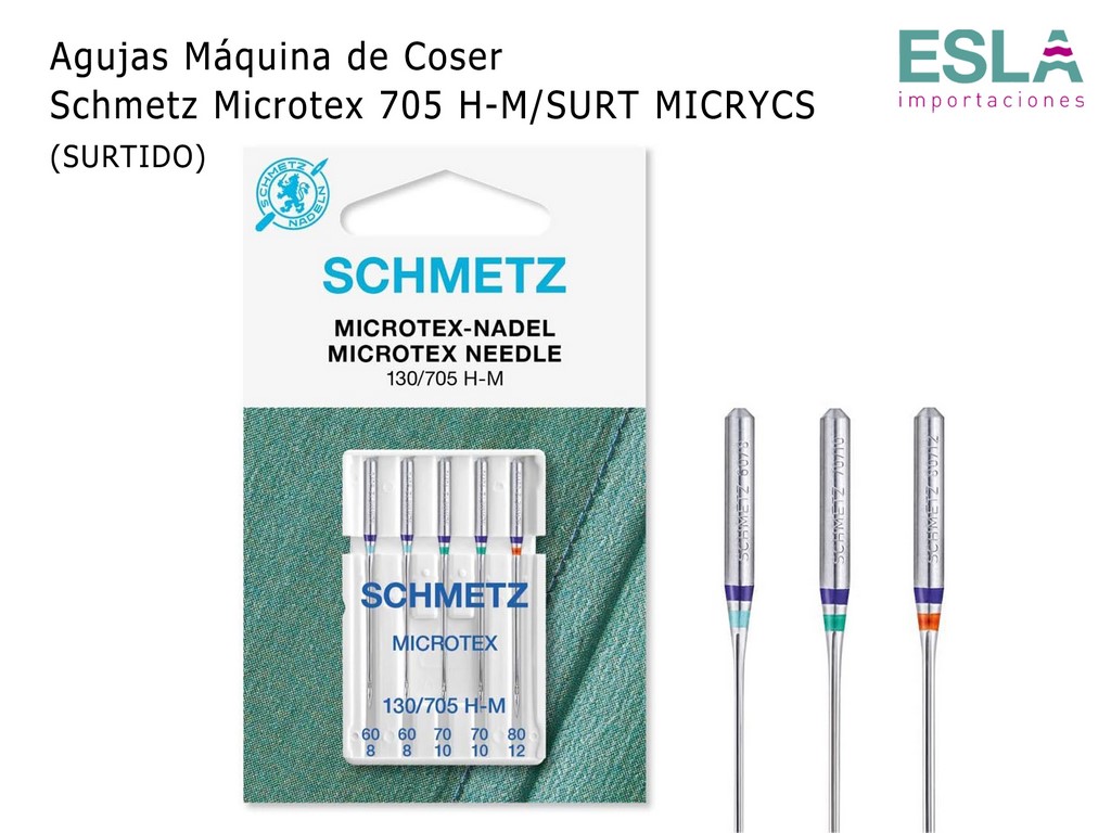 AGUJA MAQUINA MICROTEX SURTIDO SCHMETZ MICRYCS