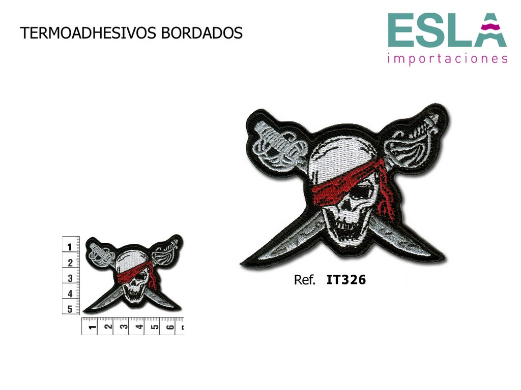 TERMOADHESIVO BORDADO CALAVERA PIRATA IT326