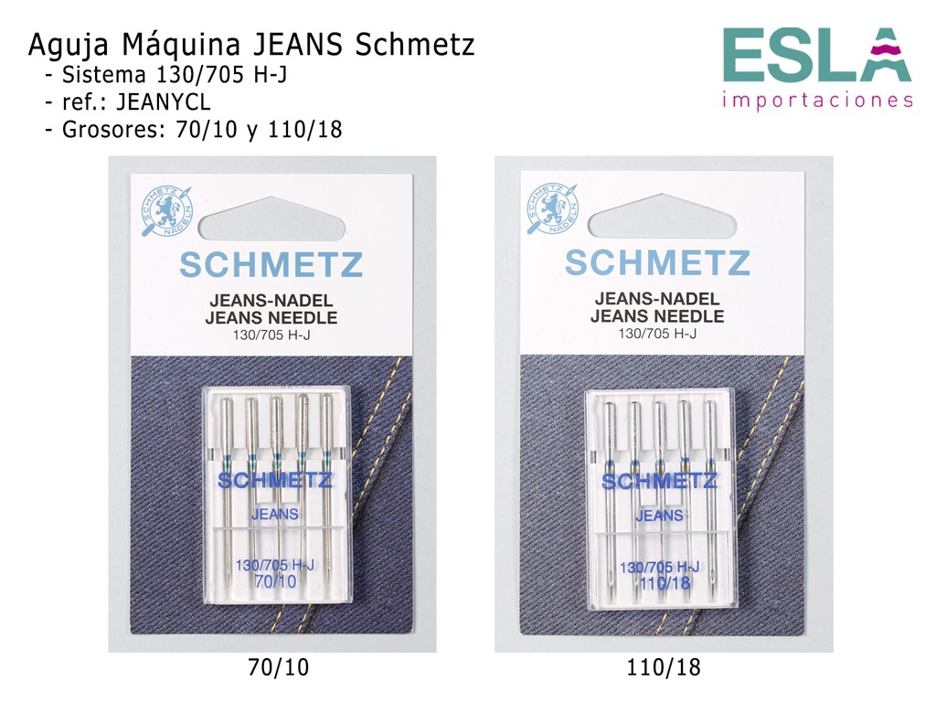 AGUJA MAQUINA JEANS JEANYCL SCHMETZ