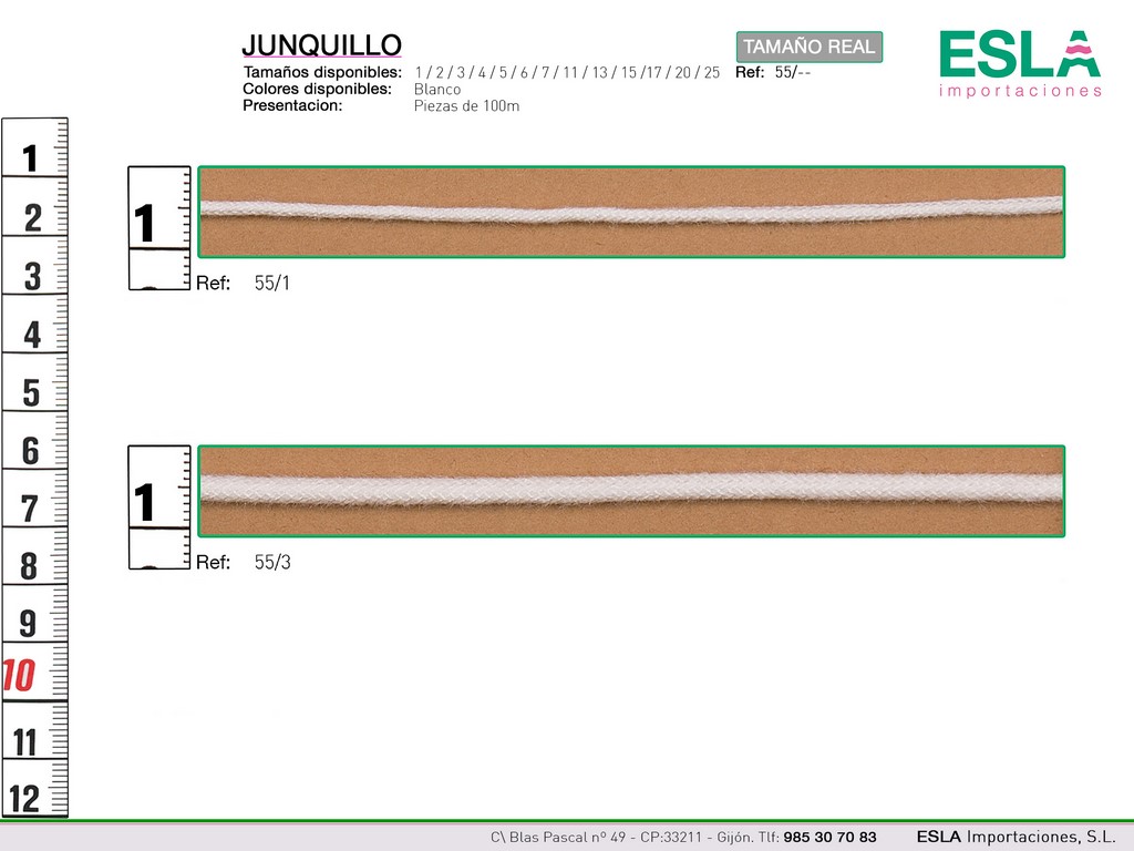 JUNQUILLO 55 TAMANOS 1 3