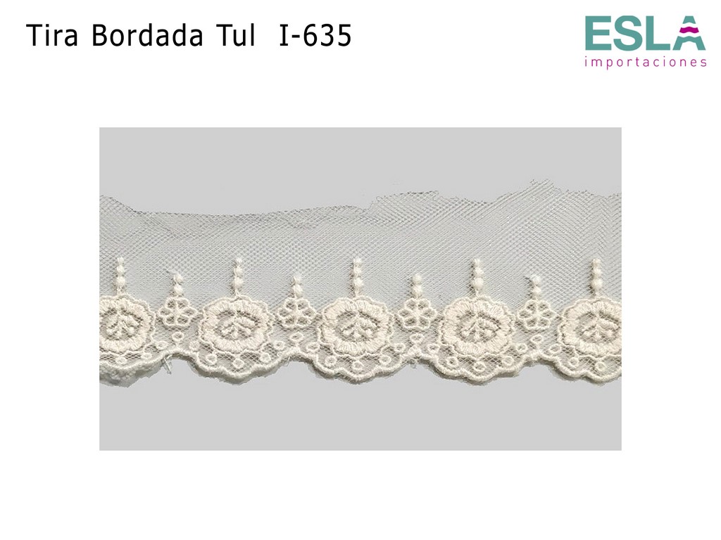 TIRA BORDADA TUL I635