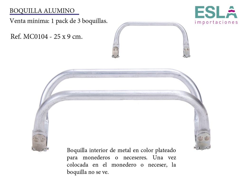 BOQUILLA BOLSO ALUMINIO MC0104