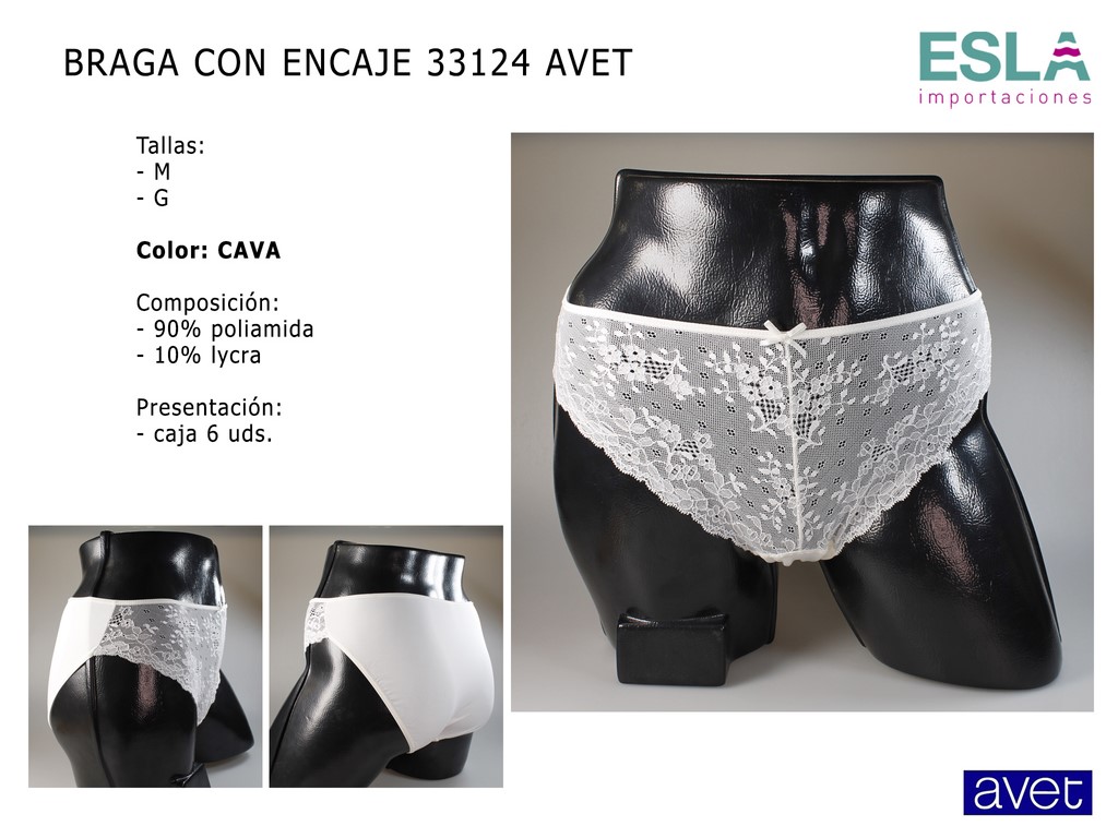BRAGA 33124 CON ENCAJE AVET