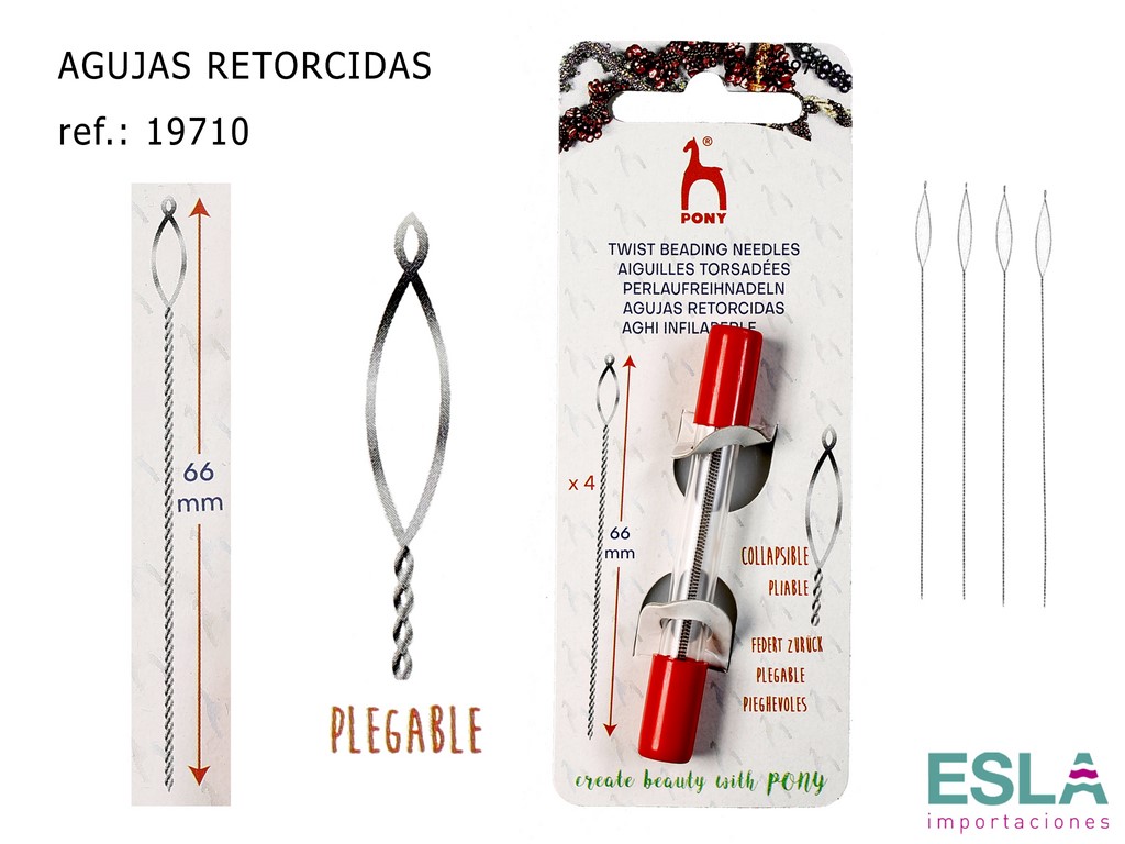 AGUJA DE PASAR PERLAS RETORCIDA 19710