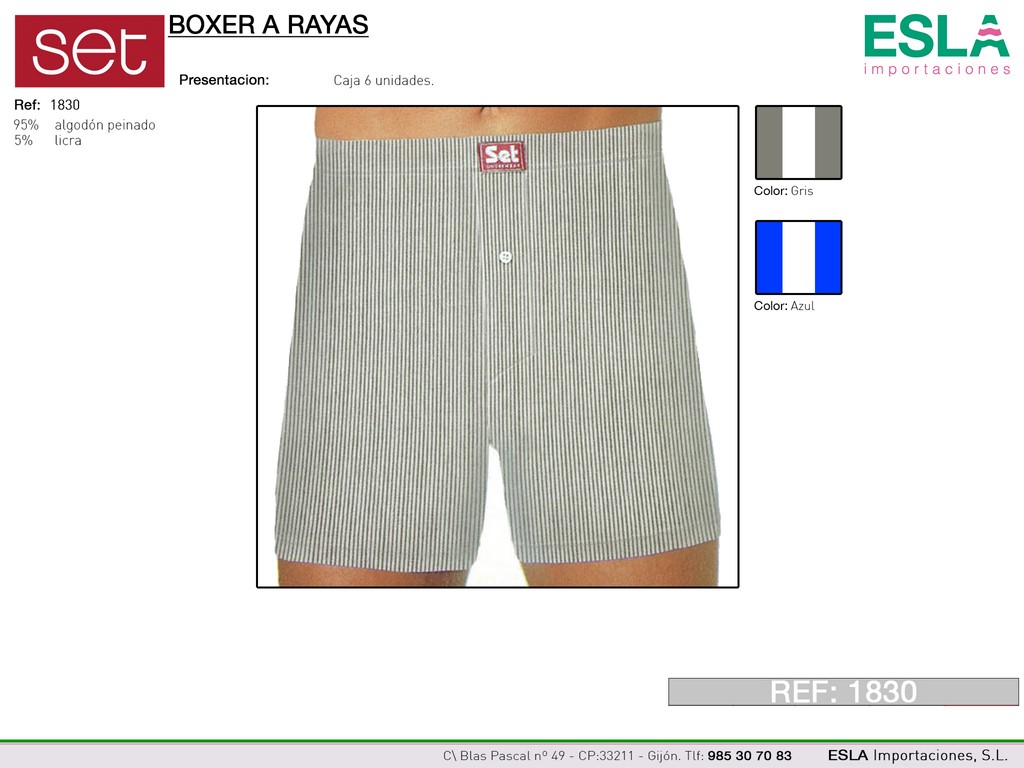 BOXER A RAYAS SET 1830