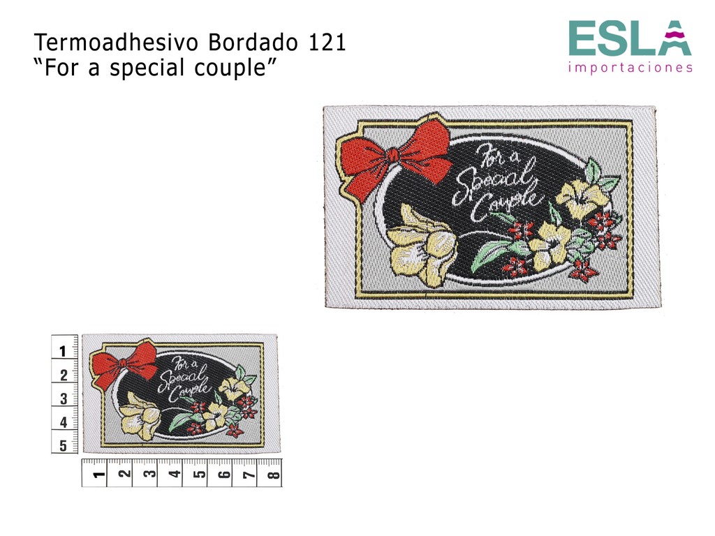 TERMOADHESIVO BORDADO 121 FOR A SPECIAL COUPLE