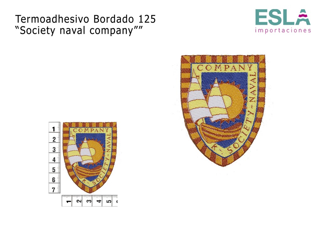 TERMOADHESIVO BORDADO 125 SOCIETY NAVAL COMPANY