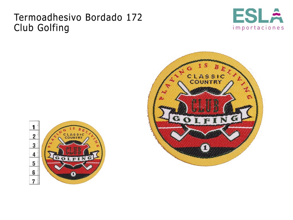 TERMOADHESIVO BORDADO 172 CLUB GOLFING
