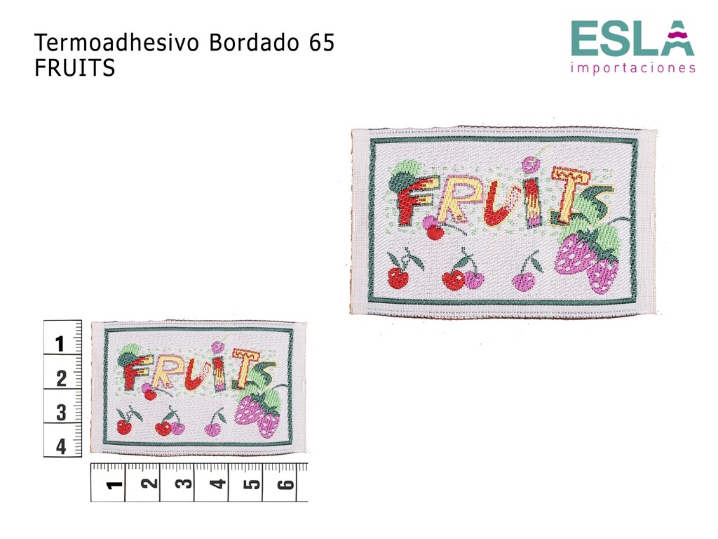 TERMOADHESIVO BORDADO 65 FRUTAS FRUITS