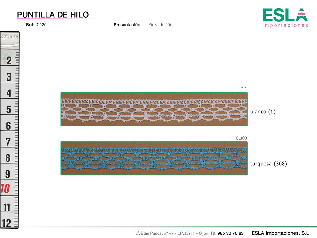 PUNTILLA DE HILO ACRILICA 5020