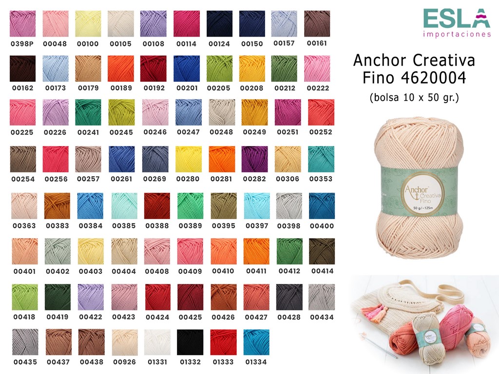 ANCHOR CREATIVA FINO 4620004 con 78 colores