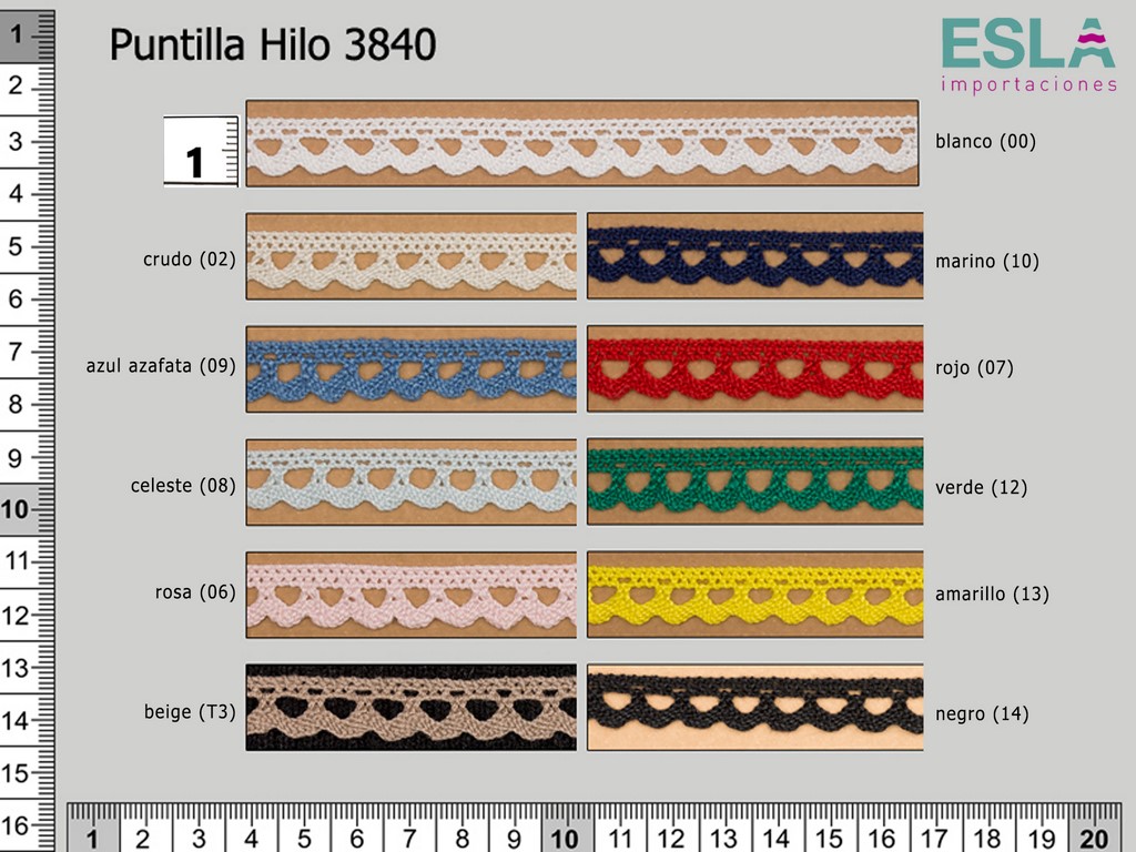 PUNTILLA HILO ALGODON 3840
