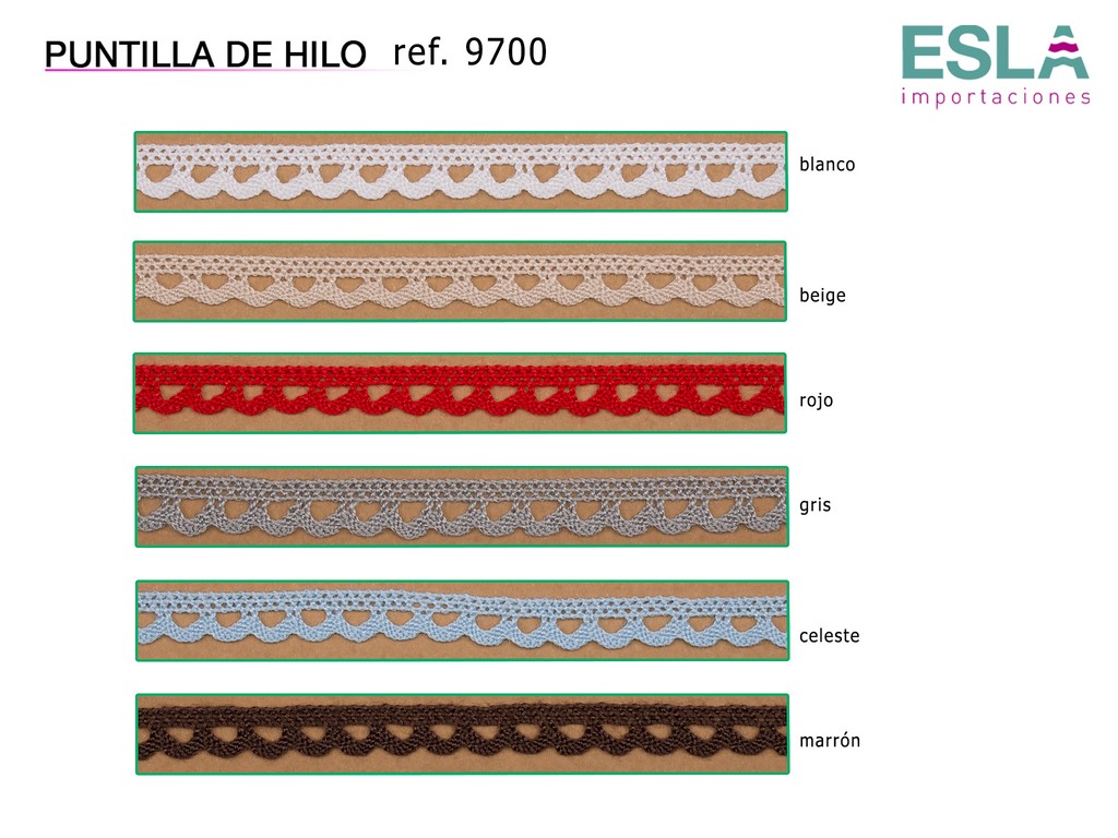 PUNTILLA DE HILO DE ALGODON 9700