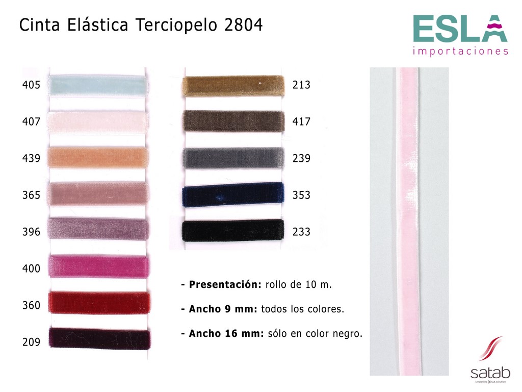 GOMA CINTA ELASTICA TERCIOPELO 2804