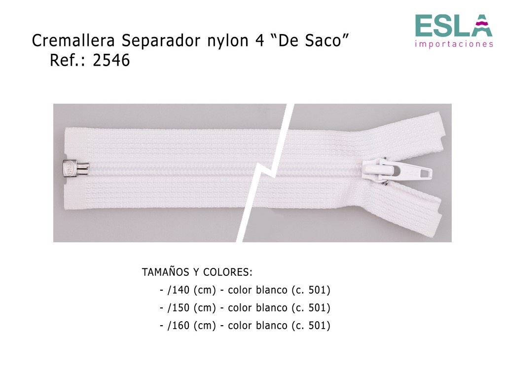 CREMALLERA NYLON 4 SEPARADOR