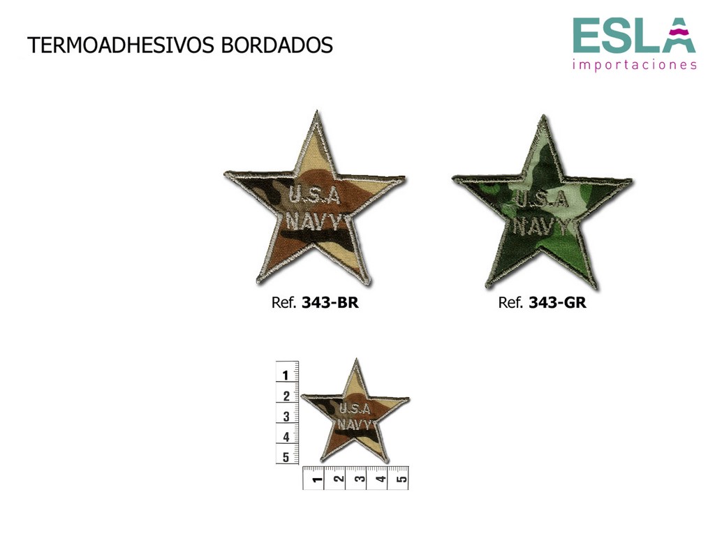 TERMOADHESIVO BORDADO ESTRELLA USA NAVY 343