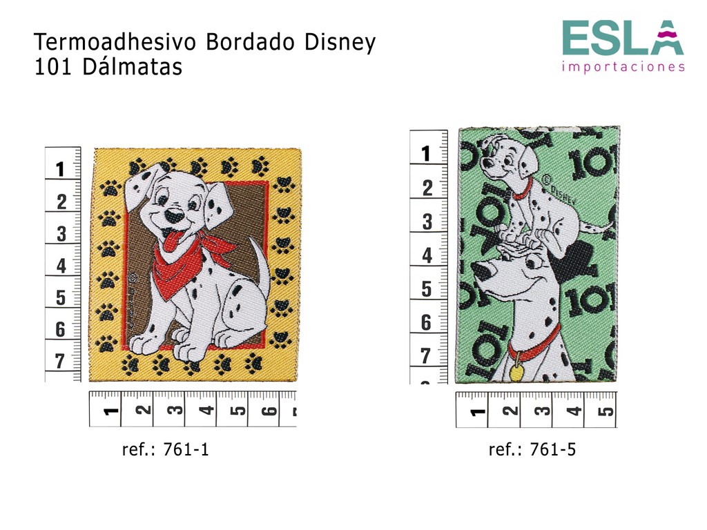 TERMOADHESIVO BORDADO DISNEY 101 DALMATAS 761-1 Y 761-5