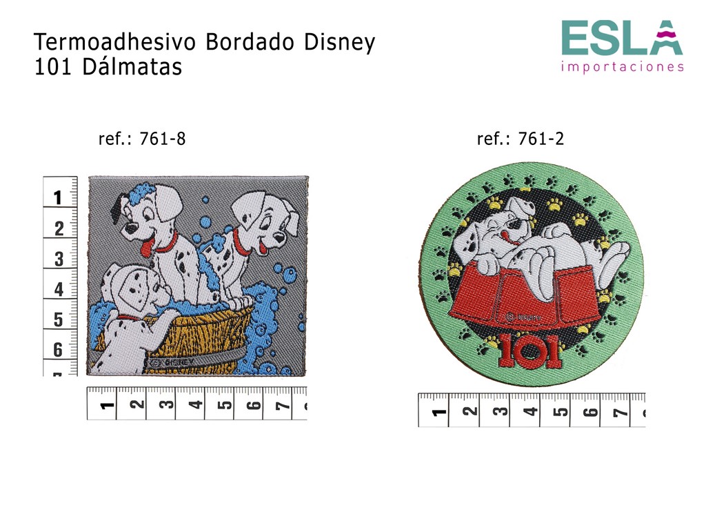 TERMOADHESIVO BORDADO DISNEY 101 DALMATAS 761-2 Y 761-8