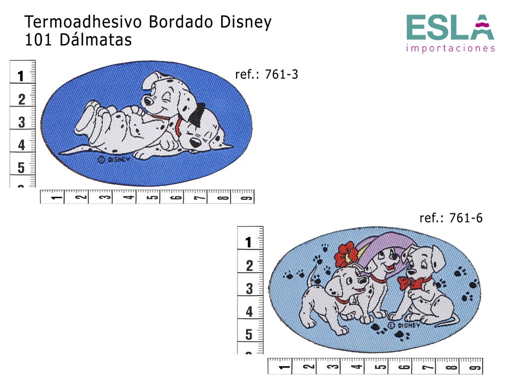 TERMOADHESIVO BORDADO DISNEY 101 DALMATAS 761-3 Y 761-6
