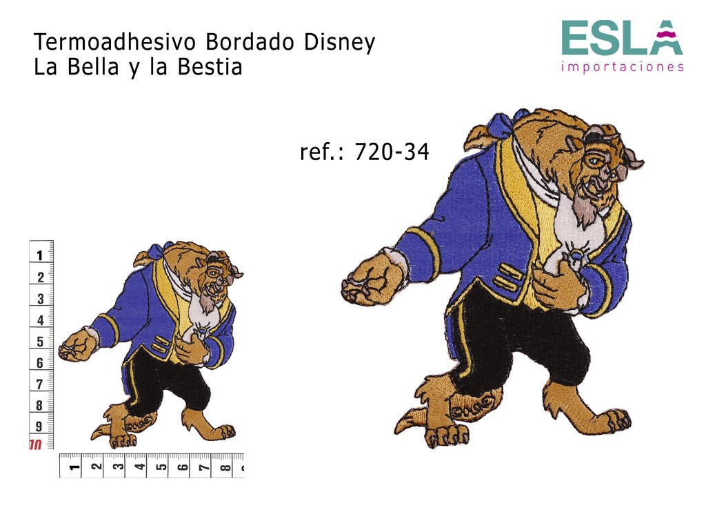 TERMOADHESIVO BORDADO DISNEY BELLA Y BESTIA 720-34