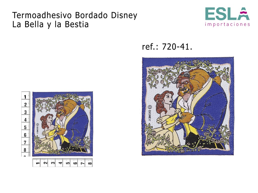 TERMOADHESIVO BORDADO DISNEY BELLA Y BESTIA 720-41
